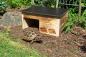 Preview: Woidherz XXL burnt wood tortoise house for outdoor garden enclosure