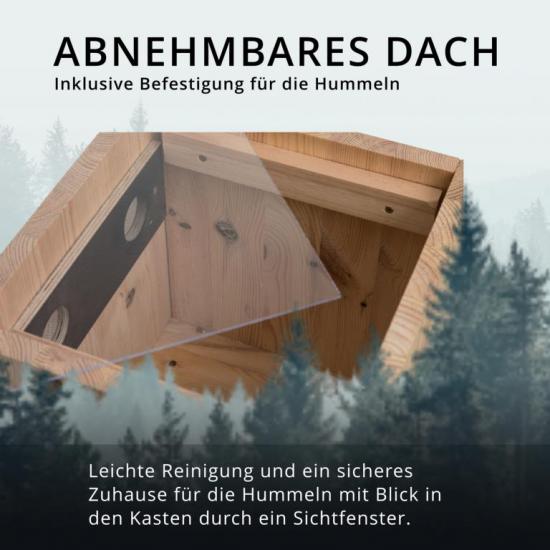 Preview: Woid Herz Hummelhaus (H3) gebrannt