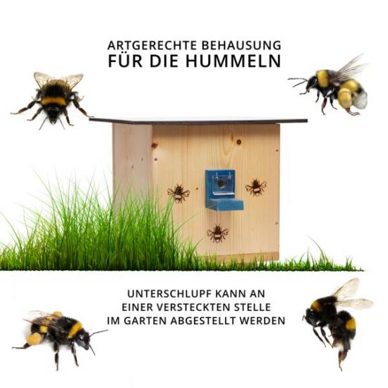 Preview: Woid Herz Hummelhaus mit Notausgang (H9) Natur