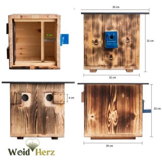 Preview: Woid Herz Hummelhaus mit Notausgang (H8) gebrannt