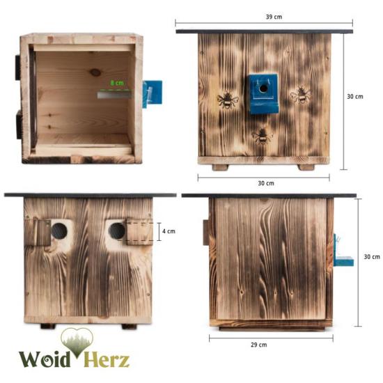 Preview: Woid Herz Hummelhaus (H3) gebrannt