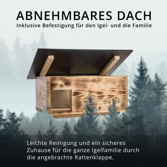 Preview: Woid Herz XXXL Igelhaus (IG2) gebrannt