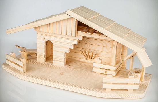Preview: Weihnachtskrippe (W07) Krippenstall + Figuren