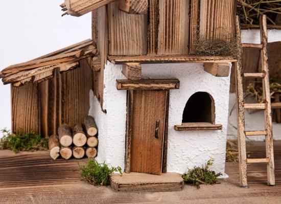 Preview: Nativity Scene (W18) Nativity Stable (Large) made of wood by a carpenter – finest workmanship