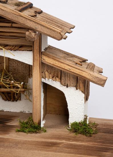 Preview: Nativity Scene (W18) Nativity Stable (Large) made of wood by a carpenter – finest workmanship