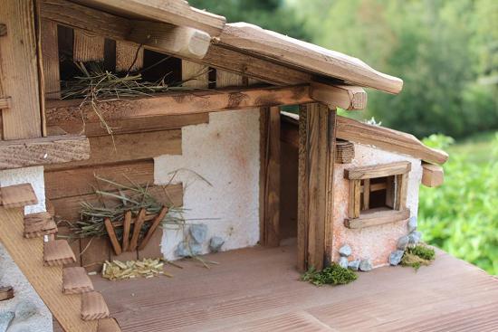 Preview: Nativity Scene (W28) Nativity Stable (Large) made of wood by a carpenter – finest workmanship + figures