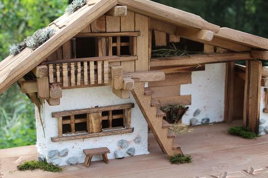 Preview: Nativity Scene (W28) Nativity Stable (Large) made of wood by a carpenter – finest workmanship