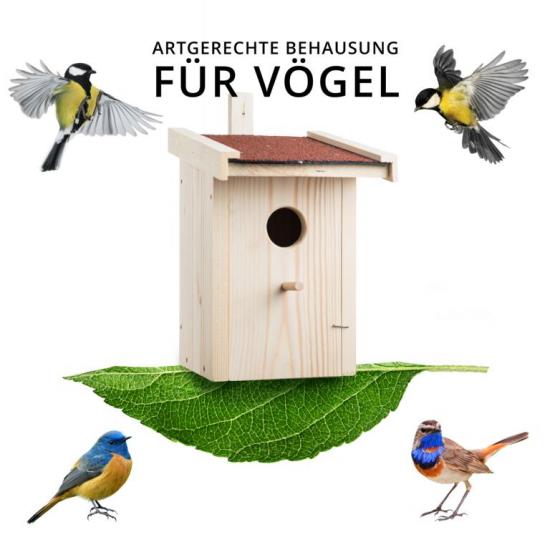Preview: Woid Herz Nistkasten mit Bitumendach Vogelhaus (N5)