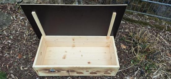 Preview: Woid Herz Premium Tortoise House Tortoise Enclosure (SH10) burned wood with ventilation