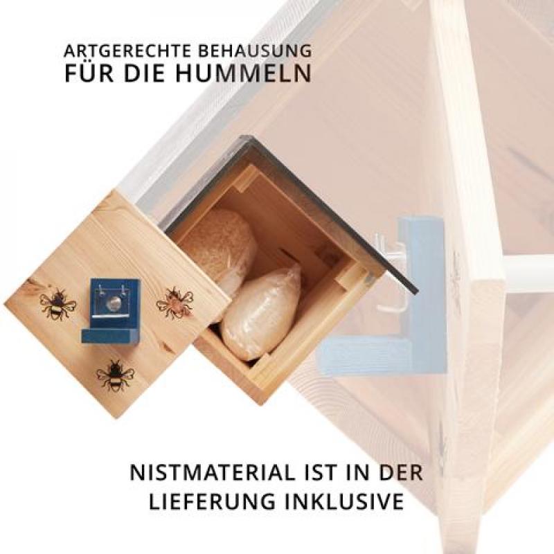 Woid Herz Hummelhaus (H5) 2 mal mit Leinöl imprägniert