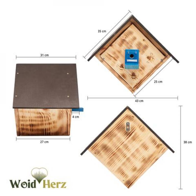 Woid Herz Hummelhaus (H7) gebrannt