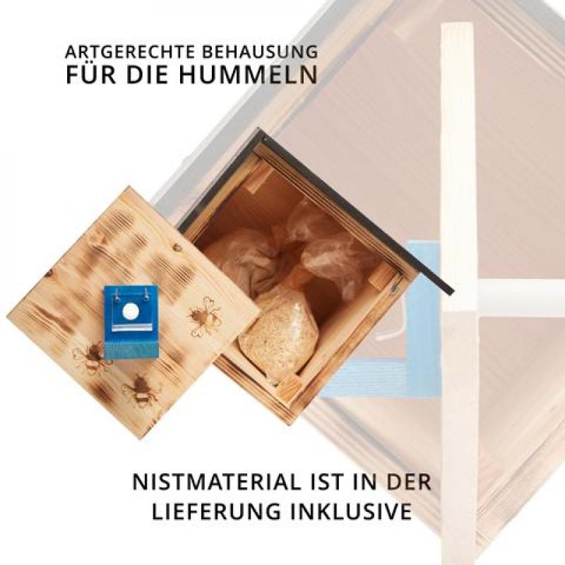 Woid Herz Hummelhaus (H7) gebrannt