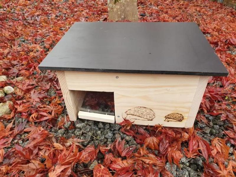 Woid Herz Hedgehog House Hedgehog Hotel (IG10) – varnished pine