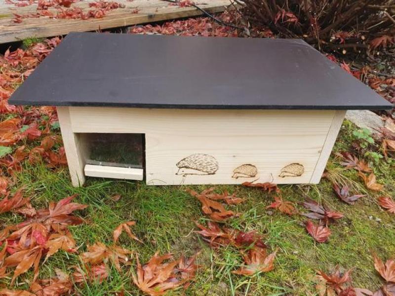 Woid Herz Hedgehog House Hedgehog Hotel (IG12) – varnished pine