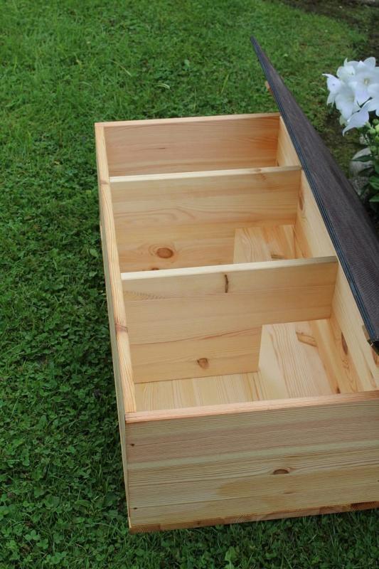 Woid Herz XXXXL Igelhaus (IG5) 2 mal lasiert incl Futterschalen