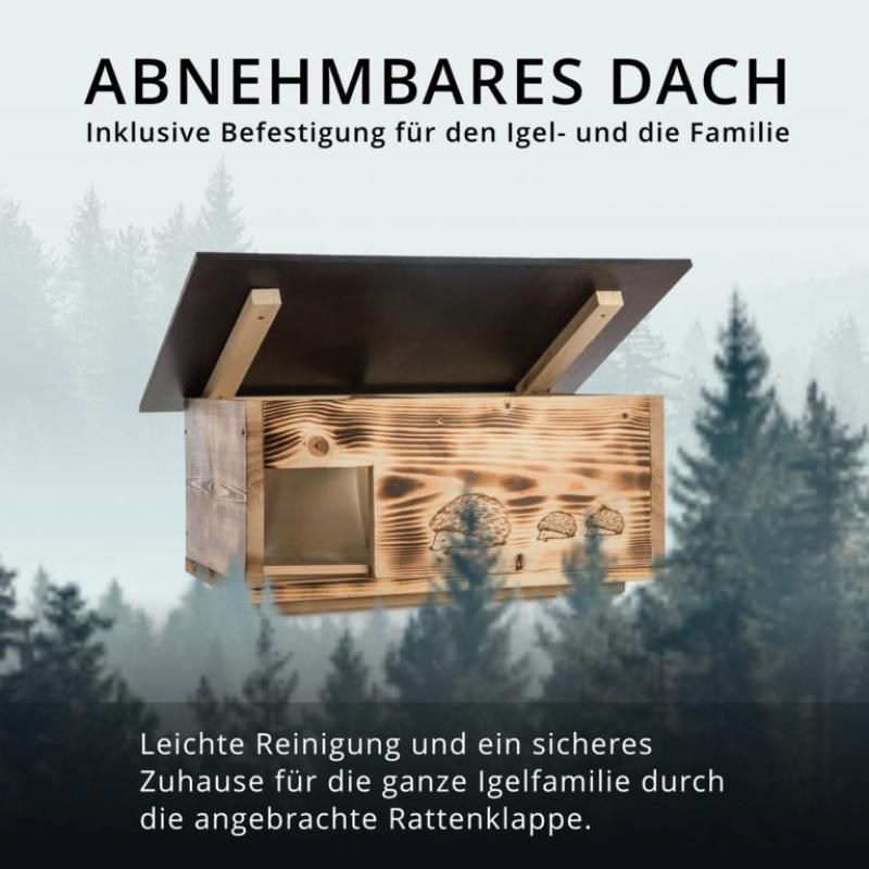 Woid Herz XXXL Igelhaus (IG2) gebrannt