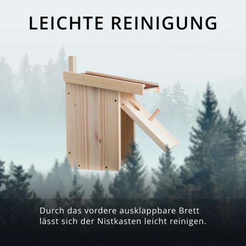 Woid Herz Nistkasten mit Bitumendach Vogelhaus (N5)