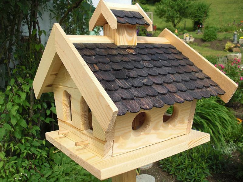 Vogelhaus Vogelhäuschen (V15) Schwarze Schindel
