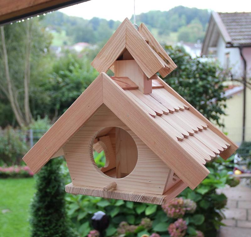 Vogelhäuschen (Lärchenholzschindeln) - natur -